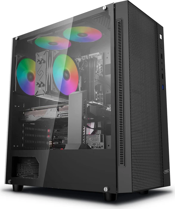 DeepCool Matrexx 55 Mesh, schwarz, Glasfenster