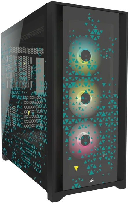Corsair iCue 5000X RGB Signature Series Triptych, schwarz, Glasfenster