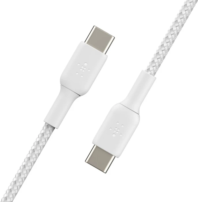 Belkin BoostCharge Braided USB-C to USB-C 1.0m weiß