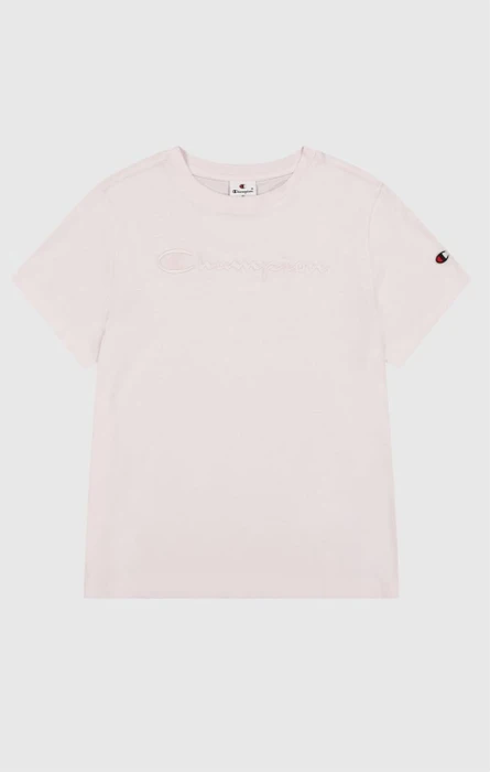 Champion Logo Tonal T-Shirt kurzarm rosa (Damen)
