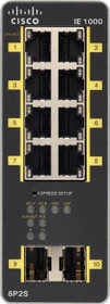 Cisco IE 1000 Industrial Railmount Smart Switch, 8x RJ-45, 2x SFP, PoE+ (IE-1000-8P2S-LM)