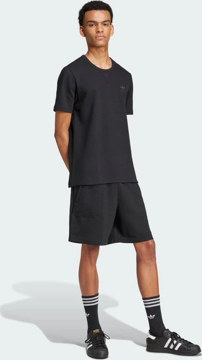 adidas Trefoil Essentials Waffle T-Shirt kurzarm schwarz (Herren)