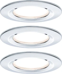 Paulmann Nova Coin rund starr 6W Einbauleuchte chrom,   3 Stück