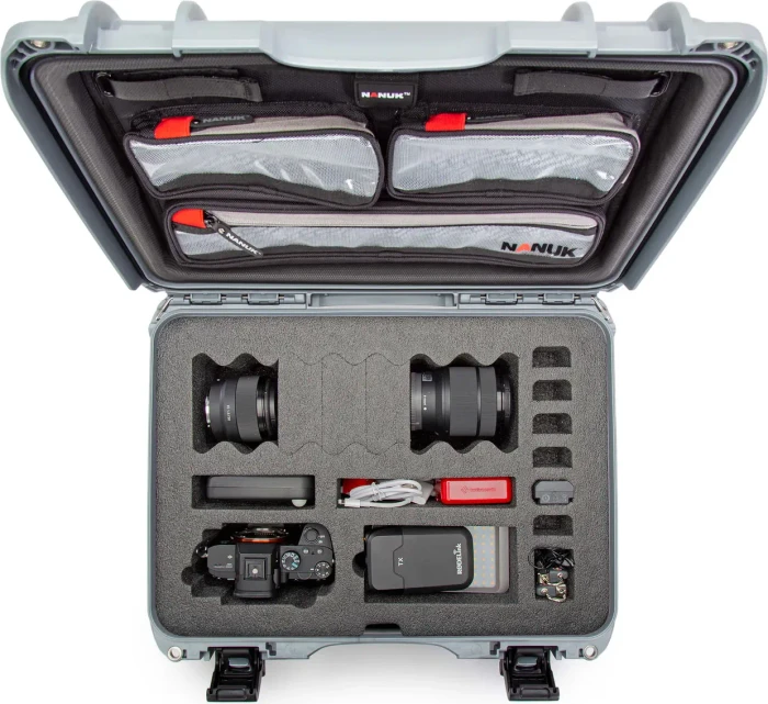 Nanuk 925 DSLR Kamerakoffer mit Deckel Organizer silber