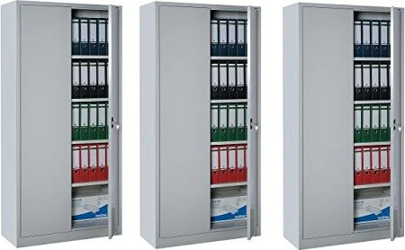 Lüllmann ClassiX Metallschrank, grau/grün, Metallschrank