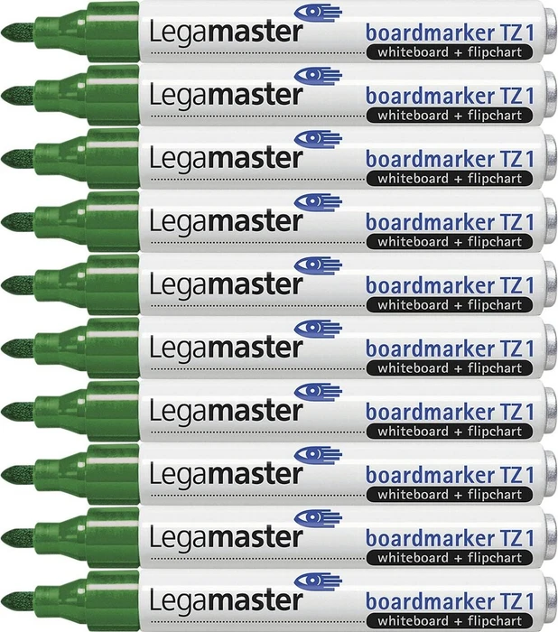 Legamaster TZ 1 Whiteboardmarker grün, 10er-Pack