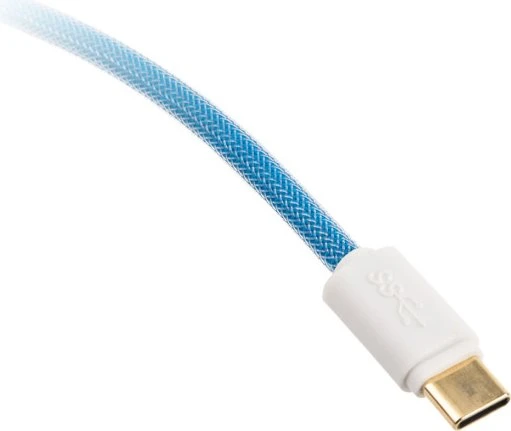Ducky Premicord Spiralkabel USB-C auf USB-A, Tastaturkabel (Spiral-Textilkabel), 1.8m, Bon Voyage