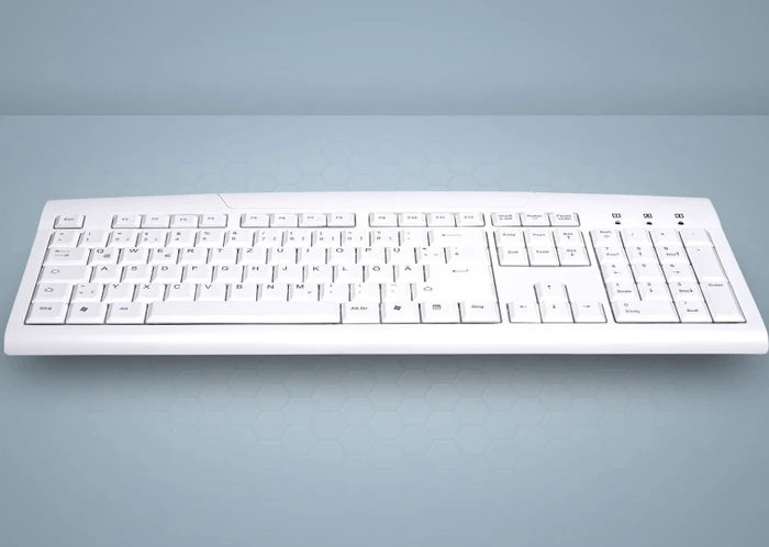 Contour Design Active Key abwaschbare PC-Tastatur, weiß, USB, CH