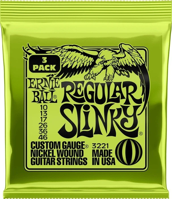 Ernie Ball Nickel Wound Regular Slinky 3-Pack