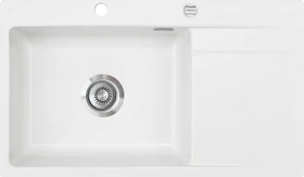 systemceram Stema 86 SL F Einbau Becken links mit Ablauffernbedienung polar