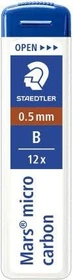 Staedtler Mars micro carbon 250 Druckbleistiftmine B 0.5mm graphit, 3er-Pack