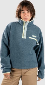 Columbia Helvetia II Cropped Sherpa Half Snap Fleece Pullover everblue/crushed blue/citron haze (Damen)