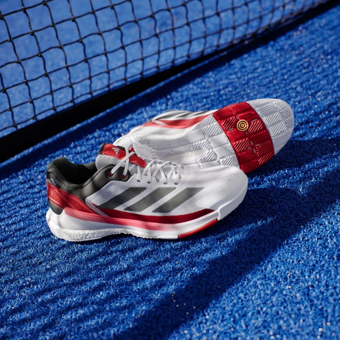 adidas Crazyquick Boost Padel cloud white/core black/lucid red (Herren)