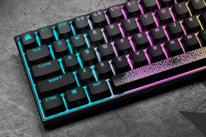 Corsair Gaming K65 RGB Mini, 60%, schwarz, MX SPEED RGB Silver, USB, DE