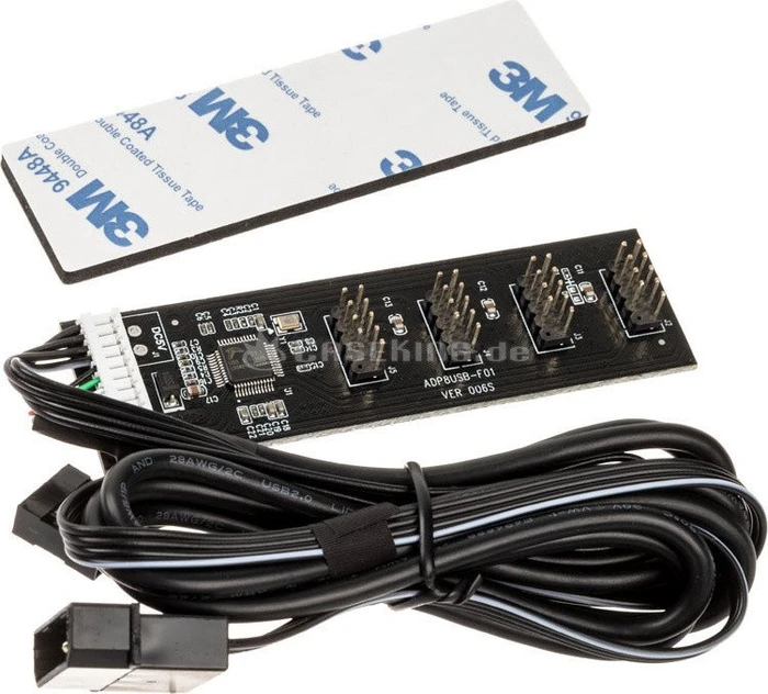 Kolink USB-Hub, 4x USB 2.0 9-Pin Stiftsockel, USB 2.0 9-Pin Stecksockel [Stecker]