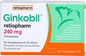 Ginkobil ratiopharm 240mg Filmtabletten, 30 Stück