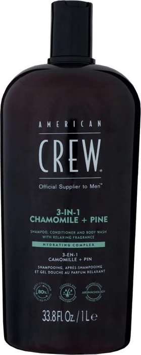American Crew 3in1 Chamomile + Pine Shampoo + Conditioner + Body Wash, 1l