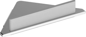 Keuco Edition 11 Eckduschablage mit Glasabzieher aluminium silber-eloxiert/weiß