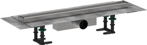 Hansgrohe RainDrain Compact Duschrinne, Komplett-Set, edelstahl gebürstet