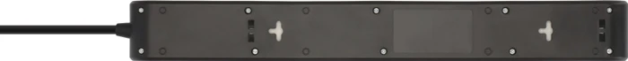 Brennenstuhl Überspannungsschutz-Steckdosenleiste, 6-fach, 1x USB-A/1x USB-C USB-PD, 2m, schwarz/anthrazit