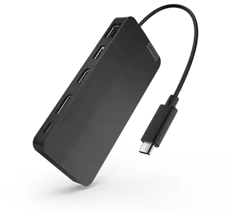 Lenovo USB-C Dual Display Travel Dock (40B9), ohne Netzteil, USB-C 3.1 [Stecker]