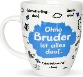 Sheepworld Kaffeebecher Ohne Bruder ist alles doof 400ml