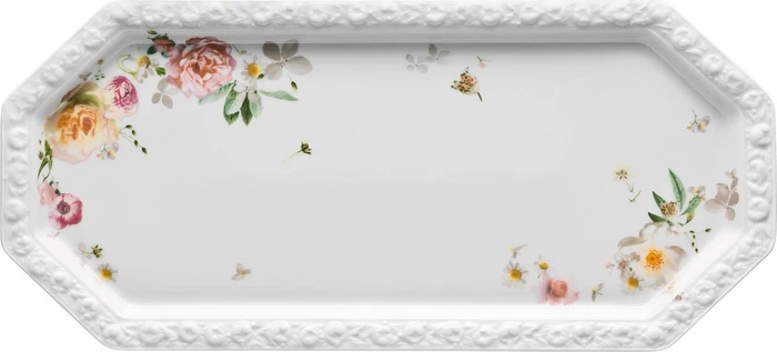 Rosenthal Maria Pink Rose Kuchenplatte rechteckig 36x16cm
