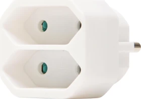 Kopp Adapterstecker Euro, 2-fach, weiß