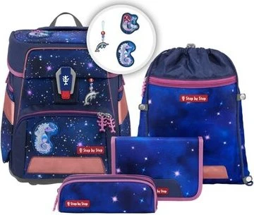 Step by Step Space Reflect Star Seahorse Zoe Schultaschen-Set, 5-tlg.
