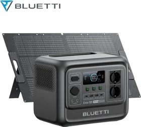 Bluetti Elite 100 V2 Solargenerator grau + 1x 100W Solarpanel, 1024Wh