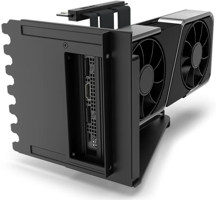 NZXT Vertical GPU Mounting Kit Riser Card, inkl. PCI-Slot Blende für H7, gewinkelt, PCIe 4.0, 175mm, schwarz