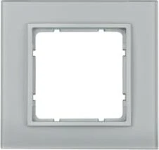 Berker B.7 Glas-Rahmen 1fach, Glas alu/alu matt