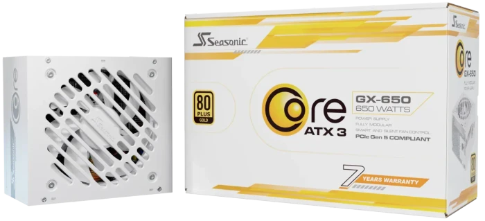 Seasonic Core GX White ATX 3 (2024) GX-650 650W, ATX 3.1