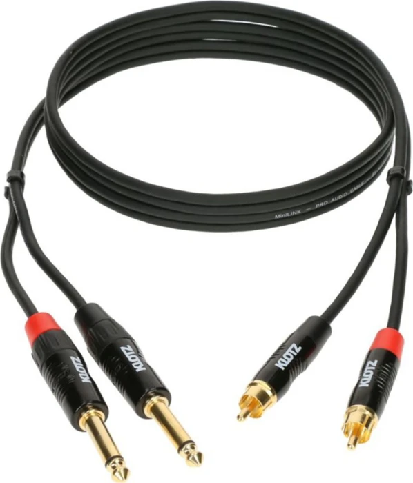 Klotz MiniLink 3 Twin Klinke/RCA 0.9m