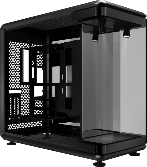 Cooler Master MasterFrame 360 Panorama, schwarz, Glasfenster