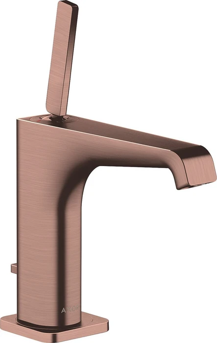 Hansgrohe Axor Citterio E 130 Waschbeckenarmatur mit Ablauffernbedienung brushed red gold