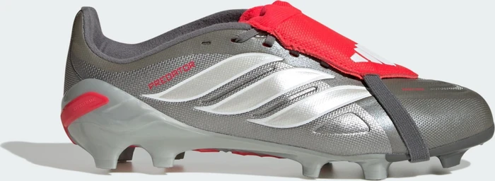 adidas Predator League Fold-Over Tongue FG iron metallic/zero metalic/lucid red (Junior)