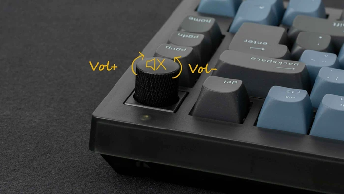Keychron V1 Knob Version, Frosted Black, LEDs RGB, hot-swap, Keychron K Pro BROWN, USB, DE