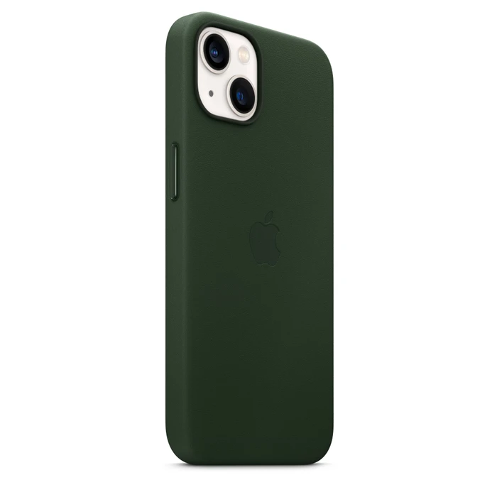 Apple Leder Case mit MagSafe für iPhone 13 schwarzgrün