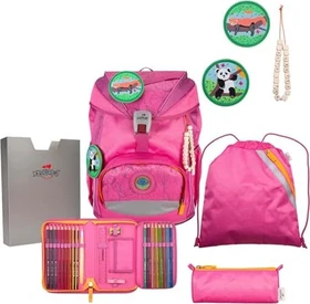 DerDieDas ErgoFlex Exklusiv Eco Pink Planet Schulrucksack-Set, 5-tlg.