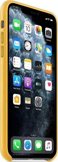 Apple Leder Case für iPhone 11 Pro Max sonnengelb