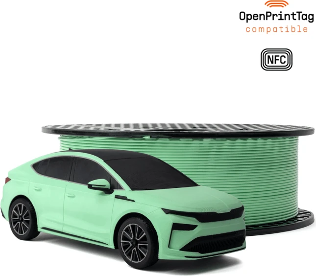 Prusa Prusament NFC PETG, electric green, Spule, 1.75mm, 1.00kg