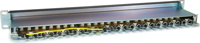 Equip Patchpanel Cat6a, geschirmt, 19", 24-Port, 1HE, 19", 1HE, schwarz