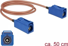 DeLOCK RG-316 Antennenkabel, FAKRA C (Buchse)/FAKRA C (Buchse), 0.5m