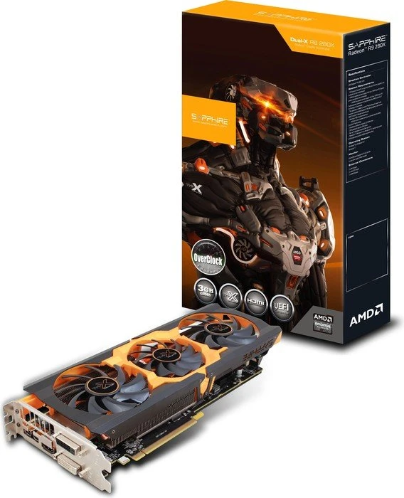 Sapphire Radeon R9 280X Tri-X OC, 3GB GDDR5, 2x DVI, HDMI, 2x mDP, lite retail