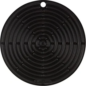 Le Creuset Topflappen rund 20cm schwarz matt