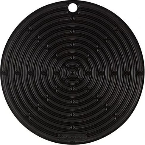 Le Creuset Topflappen rund 20cm schwarz matt