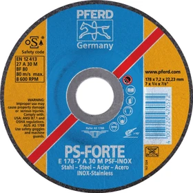 Pferd E 230-8 PSF STEELOX Schleifscheibe, 230x8.3x22.23mm, 10 Stück