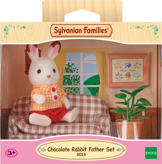 Epoch Sylvanian Families - Sets mit Figuren und Möbeln - Schokoladenhasen Vater mit Sofa