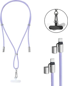 Intenso Cell Phone Charging Lanyard 1.65m lila